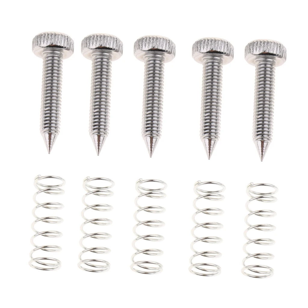 Pack of 5 Drum Single Foot Pedal Hammer Springs Jackscrews Screws DIY