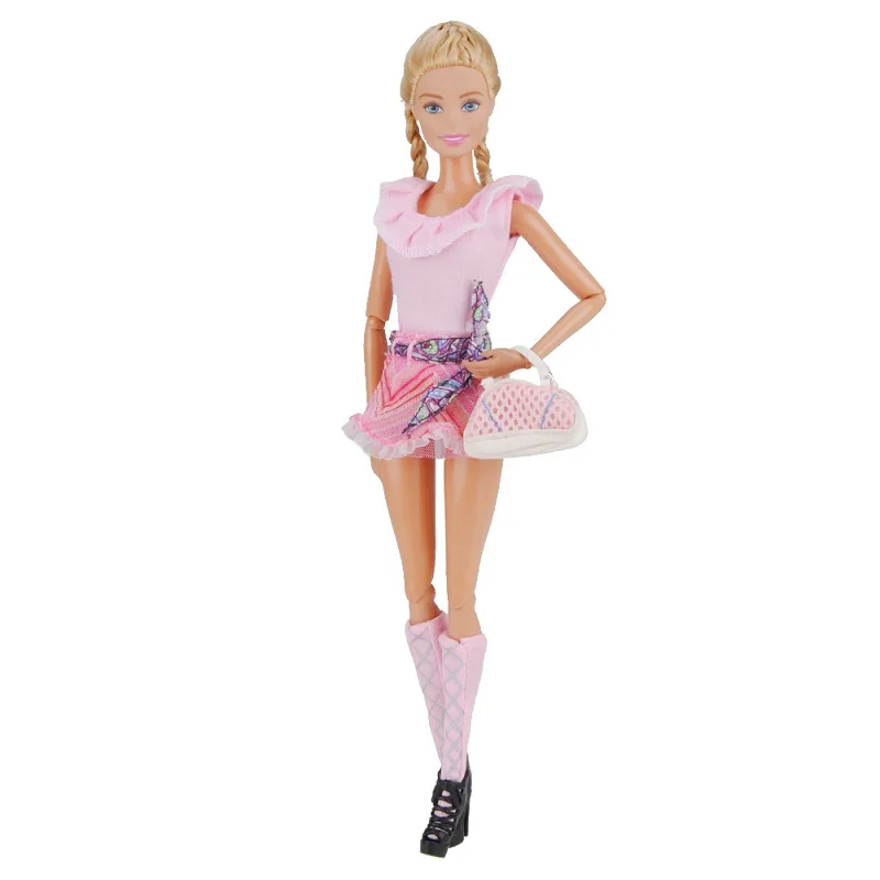 Один комплект одежды для куклы для принцессы Барби 1/6 модные наряды крутая зимняя одежда супер модельное пальто аксессуары для куклы подарок для девочки - Цвет: set N       no doll