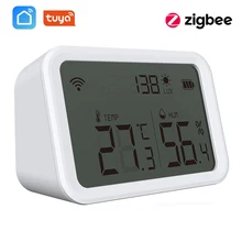 Tuya Zigbee 3.0 Temperature Humidity Sensor Lux Light Detector Hygrometer Thermometer LCD Screen Work Tuya Zigbee Hub Smart Home