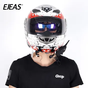 

Motorcycle Bluetooth Walkie Talkie V4 full duplex Real Time Call Helmet Bluetooth Walkie Talkie Headset 4-Person Communication