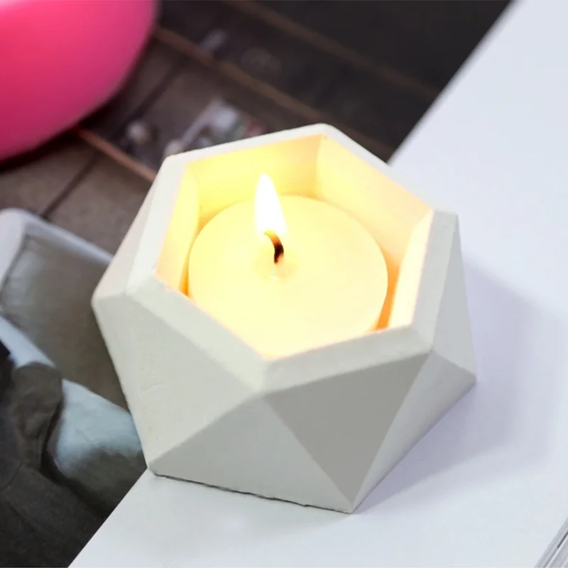 

Kitchen Baking Tools Hexagonal Shape Silicone Mold Chocolate Candy Silicone Mold Cute Flower Pot Mould Shape Kiss Concrete