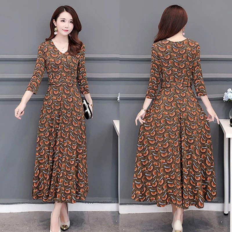 Robe imprimée hiver femme Clearance