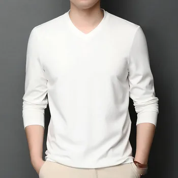 

Men T Shirt Men Pure Color Casual Long Sleeve T-Shirt Men Clothes Spring Autumn New Top Quality Tee Shirt Homme