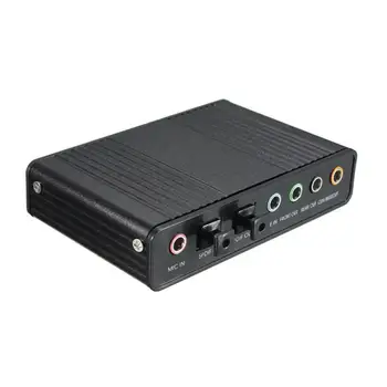 

Computer External Sound Card 6 Channel USB 2.0 External 5.1 Optical S/PDIF Audio Adapter Gaming Live Singing K for Win7
