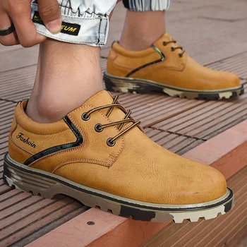 

2020 Hot Casual Shoes Mens Anti Slip Leather Shoes Men Good Quality Luxury Brand Men Shoes Hard-Wearing Fashion Men Shoe Black