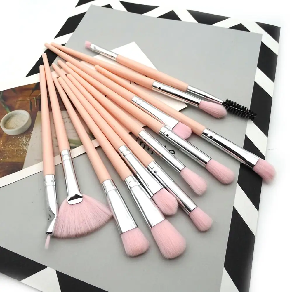 

Makeup Brushes Set 12pcs/lot Eye Shadow Blending Eyeliner Eyelash Eyebrow Make up Brushes Professional Eyeshadow Brush Tool