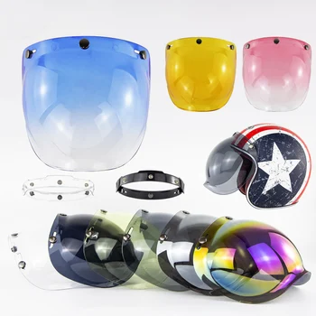 

Open Face Helmet Visor High Quality Shield Flip Up Lens UV Cut Bubble Visor Motorcycle Helmet Protect for Helmet Accessories