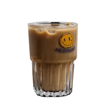 Verre créatif coréen Double couche avec visage Smiley peut être superposé sur le verre d'eau, Coke jus de fruit tasse de café, nouvelle collection été