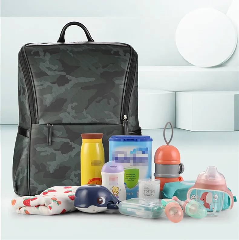 Камуфляжная водонепроницаемая сумка-подгузник для мам, брендовая Большая вместительная детская сумка, рюкзак для путешествий