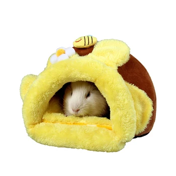 

Hamster Pet Nest Small Dutch Pig with Cotton Honey Pot Small Cotton Soft Plush Autumn and Winter