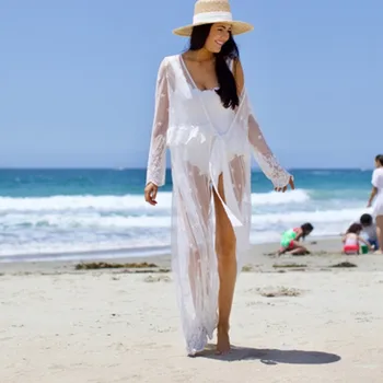 

Beach Coverups For Women Bikinis Female 2020 Swimsuit Dress Tunic Summer Silk Embroidered Sexy Loose Outside Smock Upper Garment