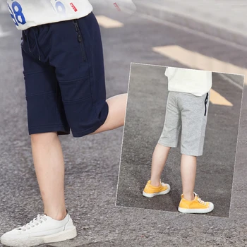 

2020 New Summer shorts kids boys Trousers Casual Sport Big toddler shorts surf Solid Knitted Children's hot pants Boys Clothing