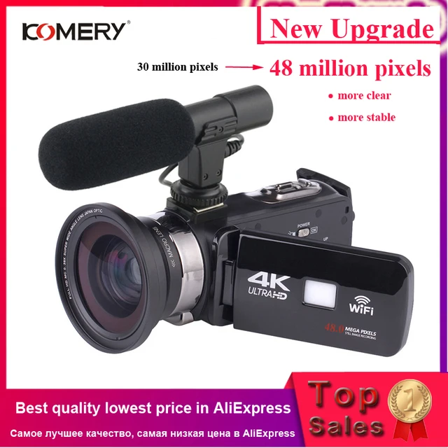 $US $85.39  KOMERY 4K Camcorder Video Camera Wifi Night Vision 3.0 Inch LCD Touch Screen Time-lapse Photography