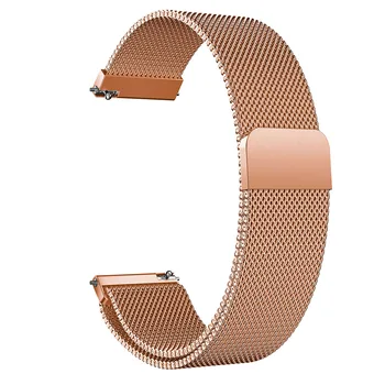 

16mm 18mm Metal Stainless Steel Milanese Loop Magnetic Mesh Watch Bracelet Strap band with Quick Release Pins