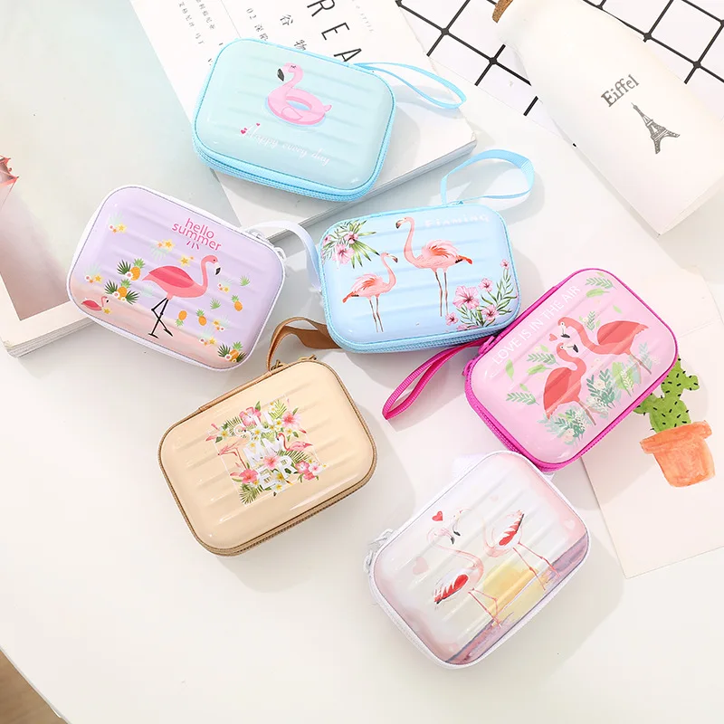 

Flamgoing Unicorn Metal Storage Bag Case For Earphone Headphone Case Container Cable Earbuds Coin Storage Box Pouch Bag Holder