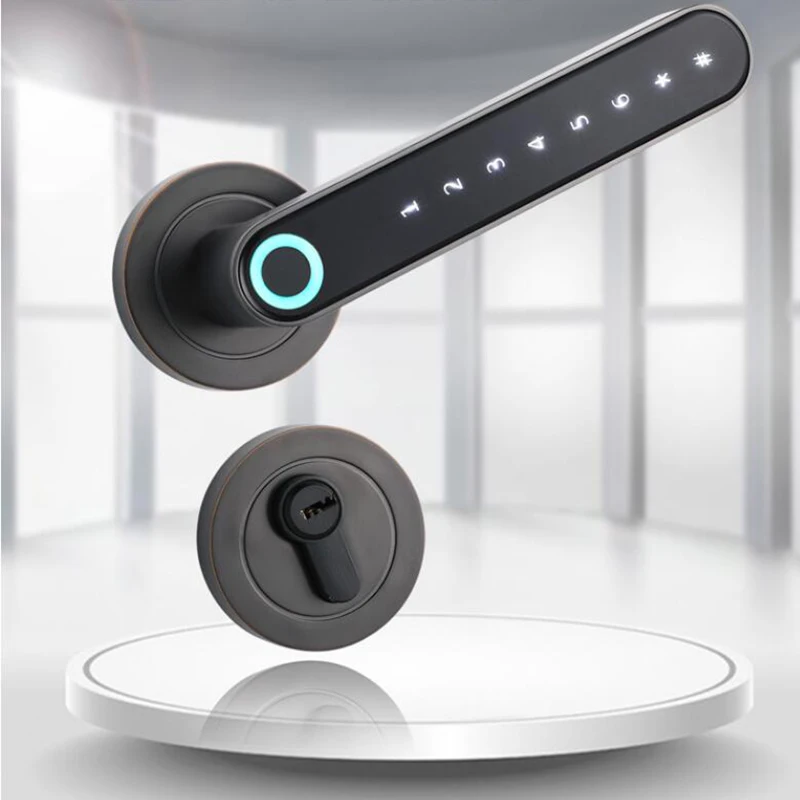 usb casa escritório loft ferro fechadura da porta inteligente de madeira