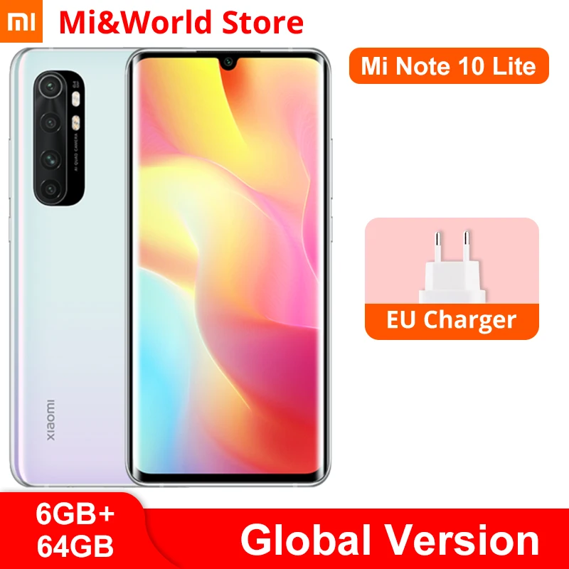 Глобальная версия смартфона Xiaomi Mi Note 10 Lite 6 ГБ 64 Гб Восьмиядерный Snapdragon 730G 64 мегапиксельная четырехъядерная камера 6,47 ″ AMOLED экран 5260 мАч|Смартфоны и мобильные телефоны|   | АлиЭкспресс