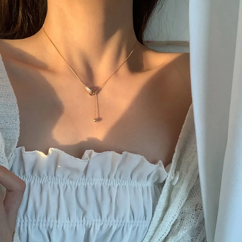 Hot 925 Sterling Silver Circle Necklace Female Shiny Small Round Bead Pendant Exquisite Choker Party Gift For Ladies SNK028 - Image 6