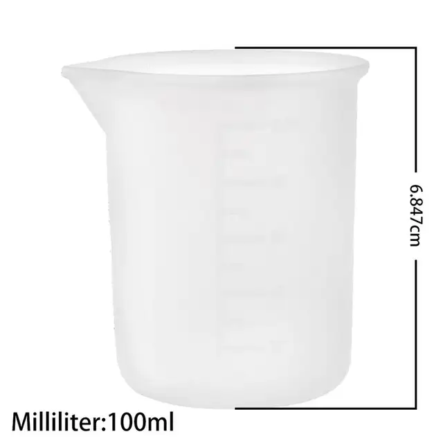 1-5 Darabos 100 Ml-Es Konyha Mérő Csésze Tiszta Mérlegekkel Szilikon Gyanta Ragasztó Diy Szerszám Ékszerek Készítsen Gyakorlati Markolat Mérőeszközt - Image 4