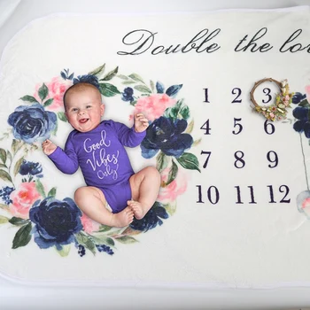 

Infant Flower Printed Baby Blankets Swaddle Wrap Cute Soft Blanket Newborn Fashion Bathing Towels DIY Infant Kids Photography