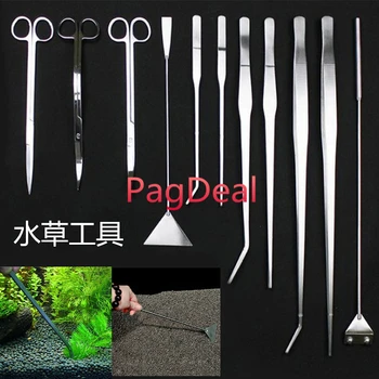 

Aquarium Plant Clean Tool Stainless Steel Straight Curve Tweezer Scissor Sand Scraper Fish Tank Clipper Shear
