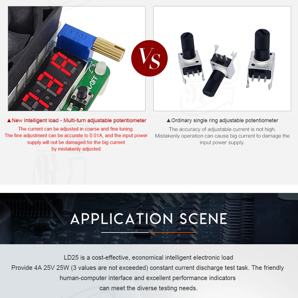 LD25 LD35 USB интерфейс ранг электронный нагрузочный резистор разрядка Емкость батареи тестовый метр с вентилятором регулируемый ток