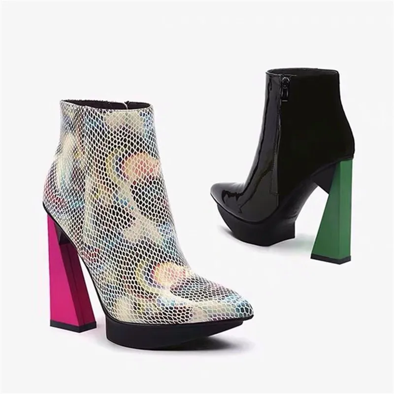 colorful platform boots