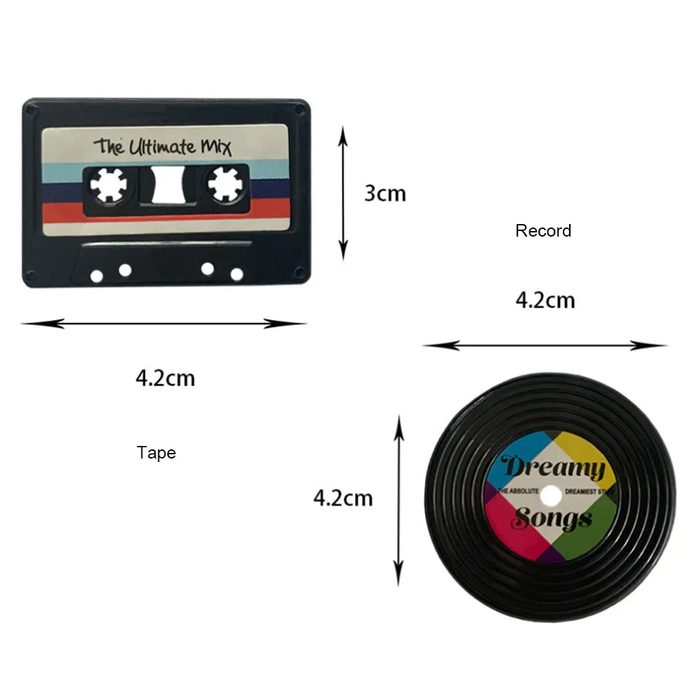 4-Piece Set Nostalgic Box Refrigerator Magnet Sticker Message Board