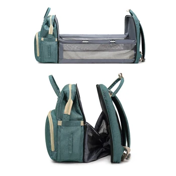 

2in1 Multifunctional Backpack Diaper Bag Baby Bed Bags Travel 2 In 1 Insulated Sundries Organizer Mommy Folding Crib Bags