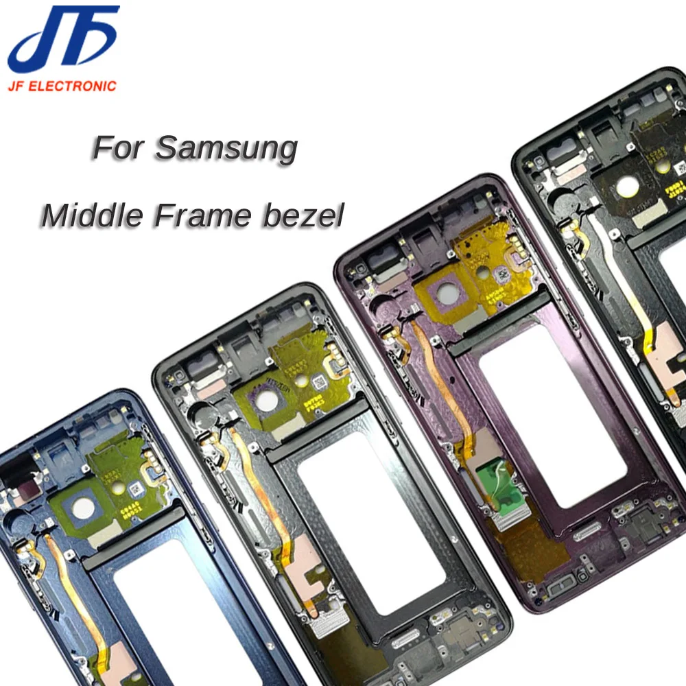 Carcasa para Samsung Galaxy S9 + S9 Plus G960f G965F, pantalla LCD, Marco medio, placa de chasis biselada, 1 ud.