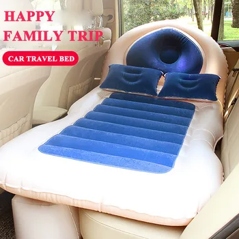 

E-FOUR Car Air Mattress Thickened and Double-Sided Flocking with 2 Inflatable Pillows Travel Mattress Camping Air Bed Dedicated