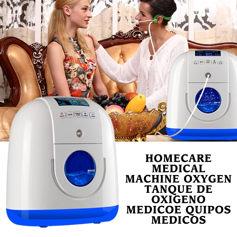  Portable Oxygen Concentrator Generator with Nasal Cannula Homecare Medical Machine Travel Use