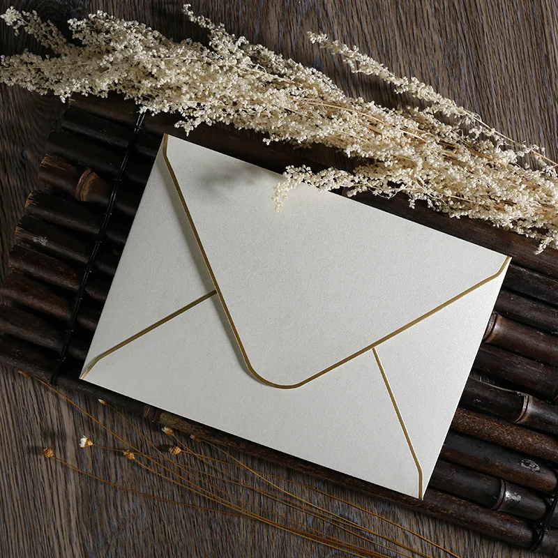 20 шт./лот Простой Конверт с горячей штамповкой карманное Свадебное приглашение
