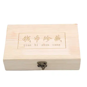 

Hot Wood Coins Display Box Case Coins Storage Boxes Jewelry Home Storage Organization+mixed Round Boxes Coin Protection Box