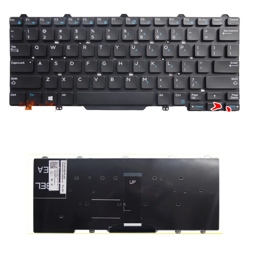 SSEA новая клавиатура для ноутбука для DELL Latitude E5450 E5470 E7450 E7470 без клавиатуры с подсветкой