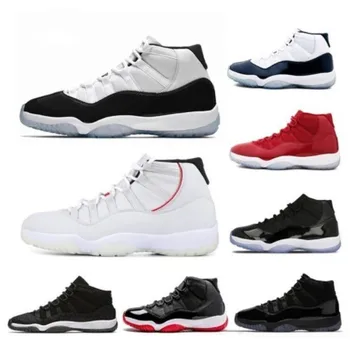 

2020 New 11s Men Basketball Shoes 11 Concord 45 Platinum Tint Cap and Gown UNC Gym Red Gamma Blue Mens Trainer Sport Sneaker