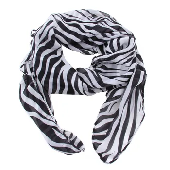 

Ladies Long Zebra Printed Chiffon Scarf For Women Silk Scarf Shawl For Winter Cachecol Feminino Fashion Scarves Cloth Accesorry