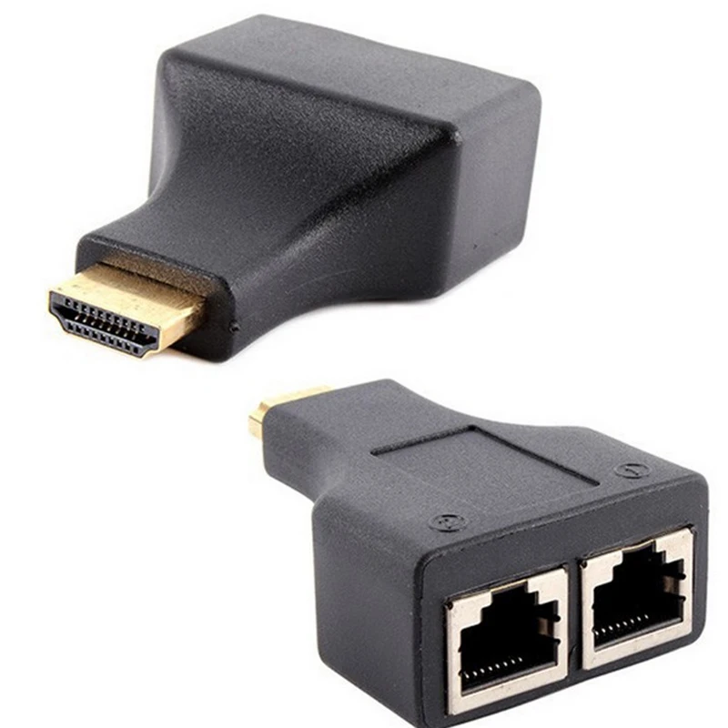 HDMI к RJ45 удлинитель 1to2 Cat 5 6 LAN Ethernet Кабель Сетевой 30 метров разветвитель усилитель