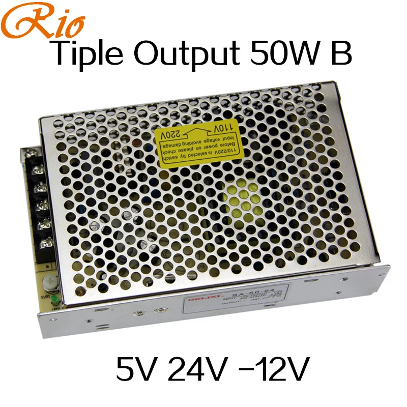50W Triple output 5V 24V -12V Switching power supply smps AC to DC | Обустройство дома