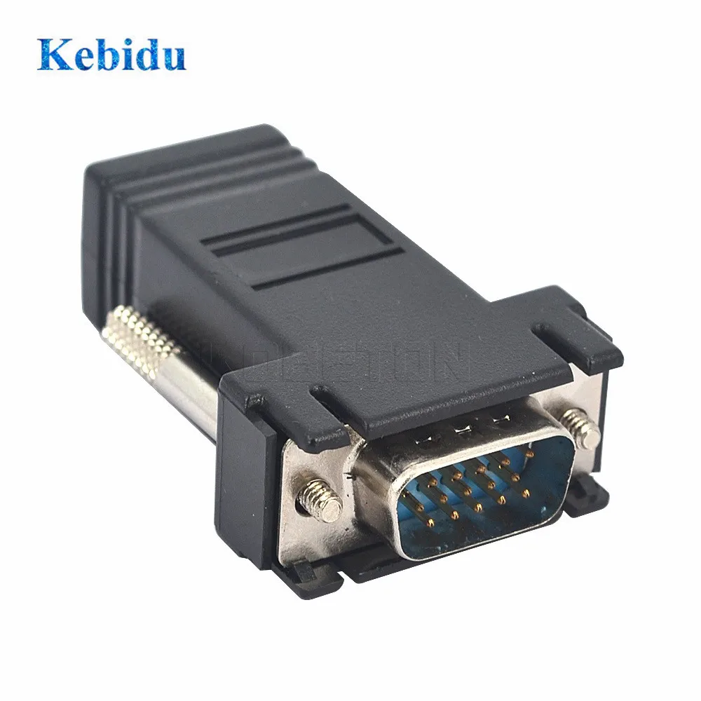 Удлинитель kebidu RJ45 LAN CAT5 CAT6 к VGA переходник сетевой кабель практичный разъем