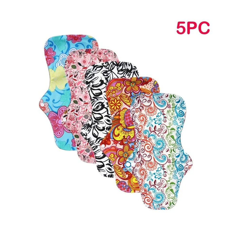 

Cloth Menstrual Pad Mama Cloth Sanitary Bamboo Charcoal Bag Reusable Print Women Menstrual Pads drop ship