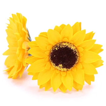 

25 PCS Sunflower Soap Flower Head Bouquet Gift Box Decoration Collocation Flower Shop Supplies
