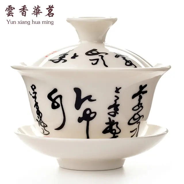 Chinese kung fu tea set Bone China Tea Sets Dehua gaiwan tea porcelain  teapot tea set for travel Beautiful and easy kettle|Tea Tureen| - AliExpress