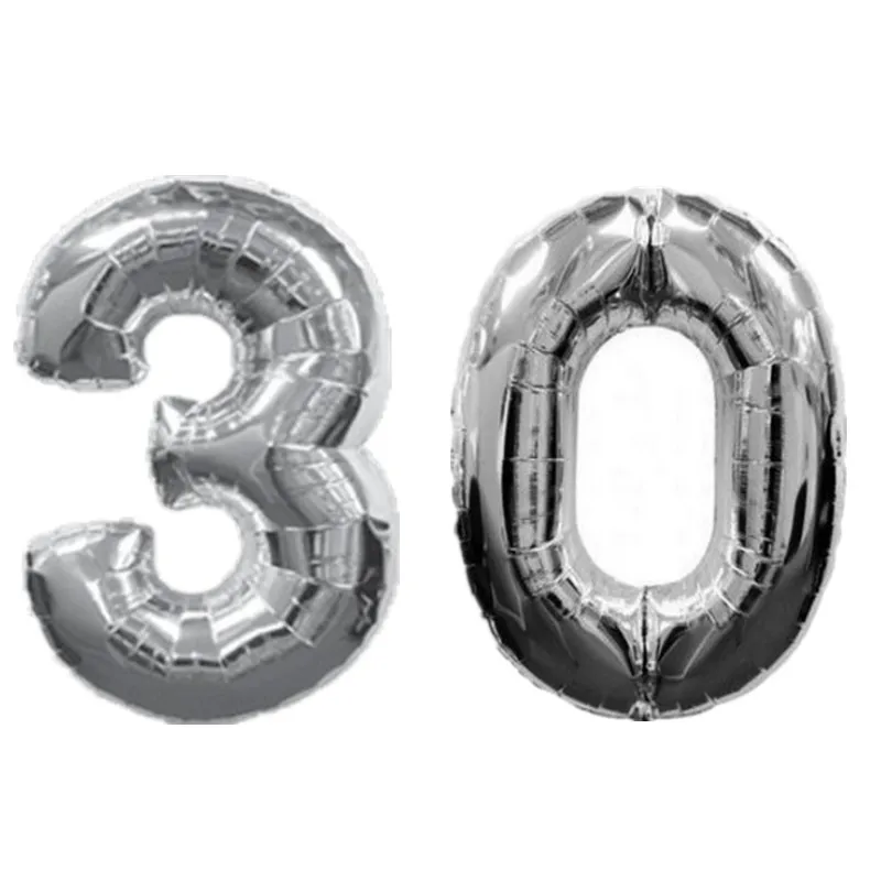 Большие 40 дюймовые воздушные цифры набор 10 20 30 50 60 70 80 90 лет для взрослых дня