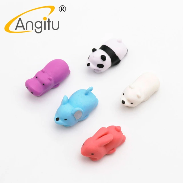 Câble de Protection USB pour iPhone, iPad, lapin, Panda, hippopotame,  souris polaire b, 1 pièce - AliExpress