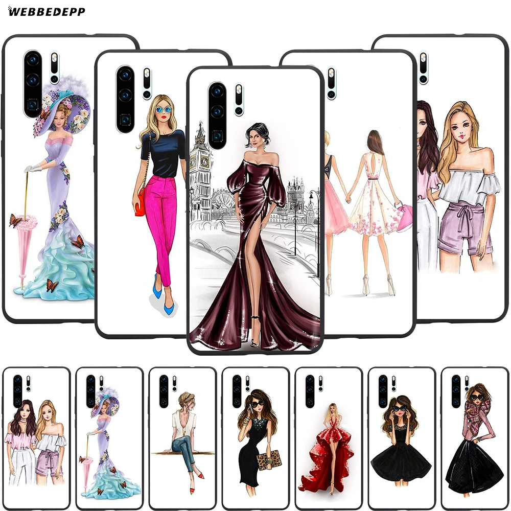 Webbedepp красивый чехол с надписью Love Girl для Huawei Honor 6A 7A 7C 7X 8 8X 8C 9 9X 10 20 Lite Pro Note