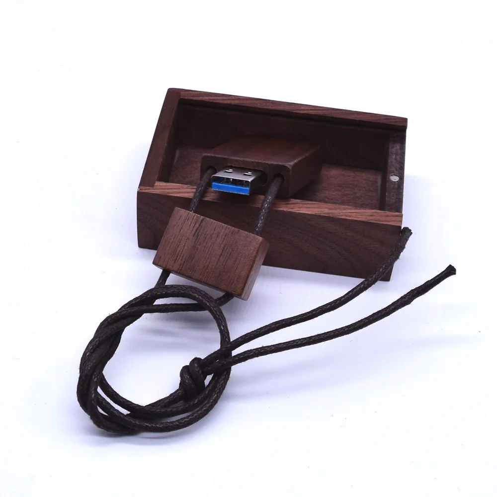 Walnut wood Пользовательский логотип Универсальный USB 3,0 флеш-накопитель из дерева 8 ГБ 16 ГБ 32 ГБ 64 Гб 128 ГБ Флешка Браслет Микро пеньковая веревка Usb флеш-накопитель подарки - Цвет: Walnut wood