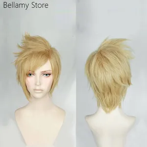 Games Final Fantasy XV Prompto Argentum cosplay costume wigs cos hairewear+wig cap