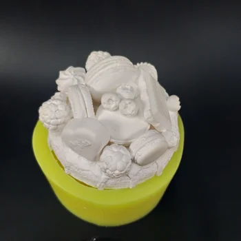 

PRZY Mold Silicone 3D Macaron Chocolate Fruit Cake Ice Cream Candle Candy Mold for Cake Decorations Clay Resin Moulds QT0252