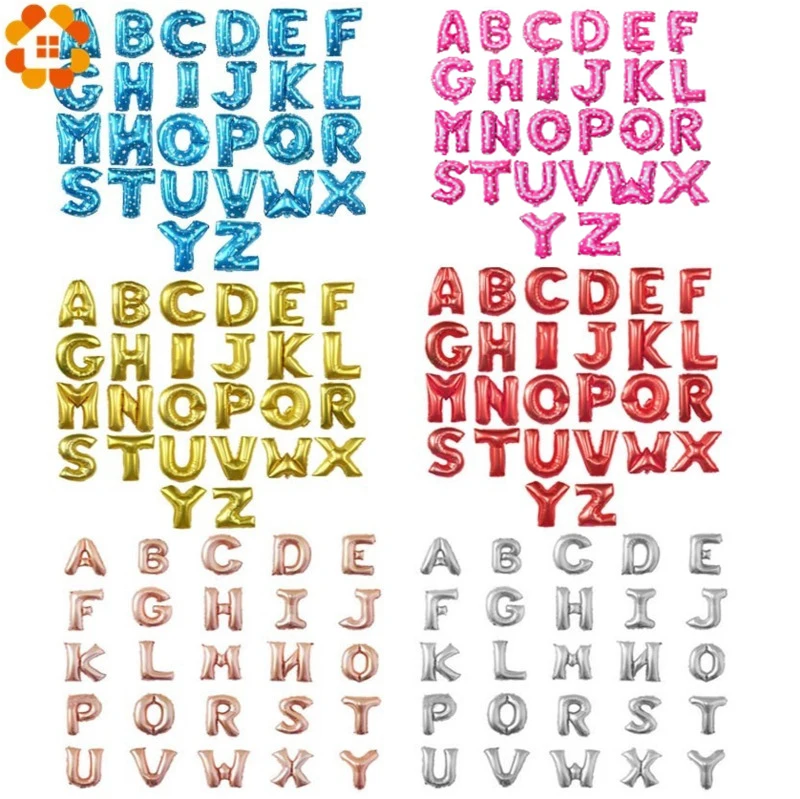 Alphabet Balloons Shower-Supplies Letter Party-Decoration Foil Wedding-Happy-Birthday